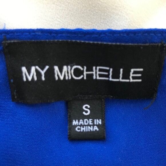 My Michelle Zip Front Blouse sz S - Picture 6 of 7